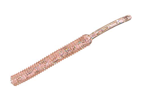 SMITH LTD Worm Screw Tail Glove 1.5" N8 Clear Pink/Silver Tinsel
