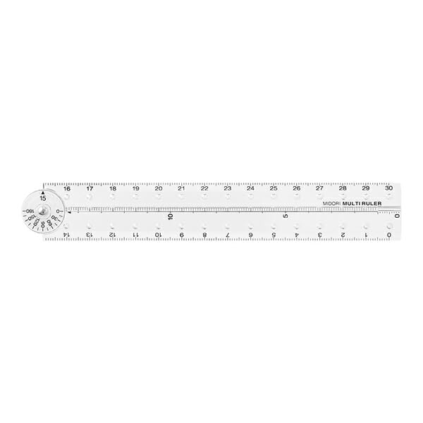 Midori 42301006 Multi Ruler, 11.8 inches (30 cm), Transparent A