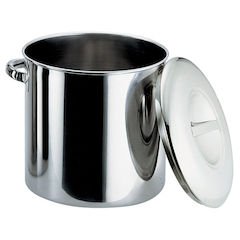 Honma Seisakusho AEK1110 Eco Clean Inner Lid Type Kitchen Pot, 10.2 inches (26 cm) (Handed), 18-8 Stainless Steel, Japan