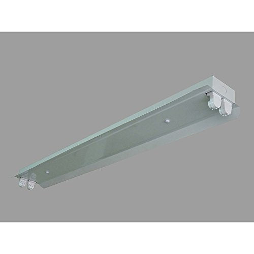 LT-FK24-T-W 2-Light Fixture with Reflective Shade for LED 40 Straight Tube