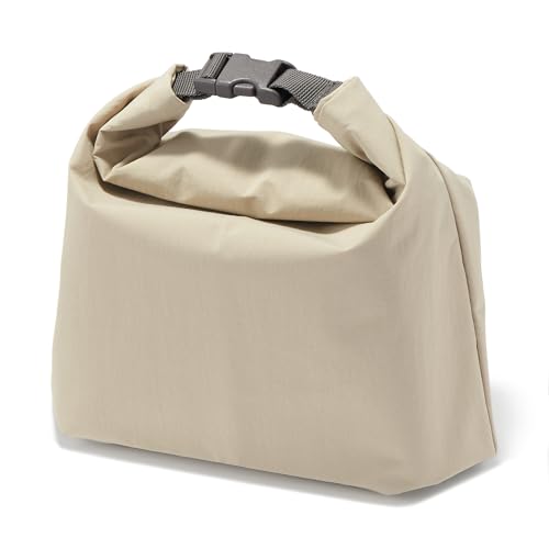 ???? MUJI 84843082 Adjustable Height Lunch Bag, Roll Top Type, Large, Beige