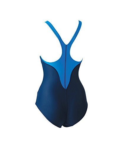 Footmark (Foot Mark) Women Fitness School Swimsuit one-Piece Aqua line 101530 Blue (10) L