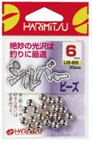HARIMITSU US-6S Silver Beads, 0.2 inches (4 mm)