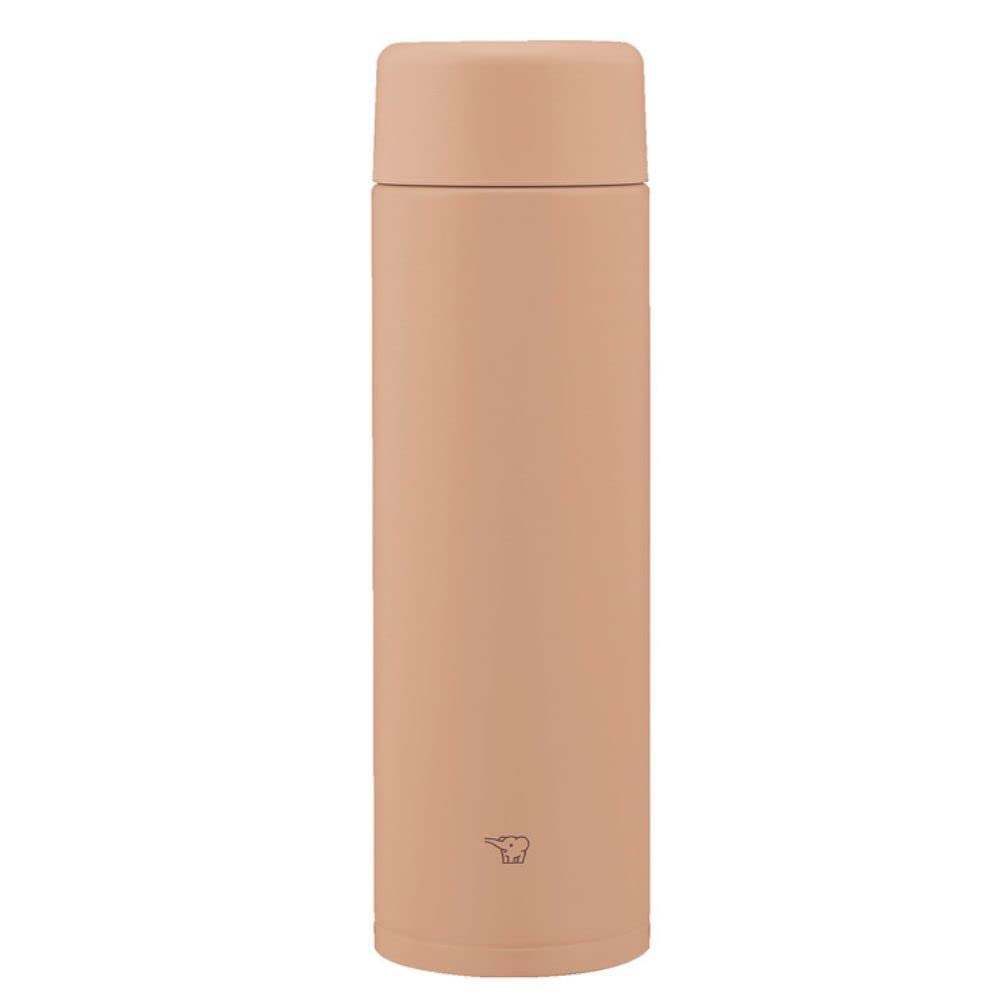 Zojirushi SM-GA60-TM Water Bottle, Seamless Water Bottle, Large Capacity, 20.3 fl oz (600 ml), Screw, Stainless Steel Mug, Pail Taupe, Integrated Washer, Easy to Clean, 2 Pieces Only