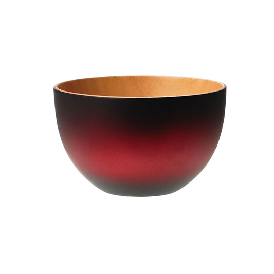Reinforced Lacquered Wooden Bowl Medium – Gradient Red (Approx. φ11.6×H6.8cm)