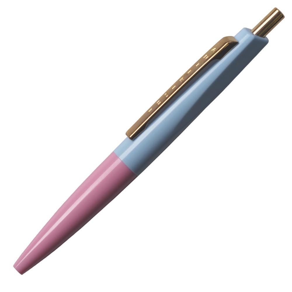 Anteric Oil Based Ballpoint Pen, 0.5mm, Mini Ballpoint Pen, Aqua Blue x Peach Pink, BP10-ABXPP