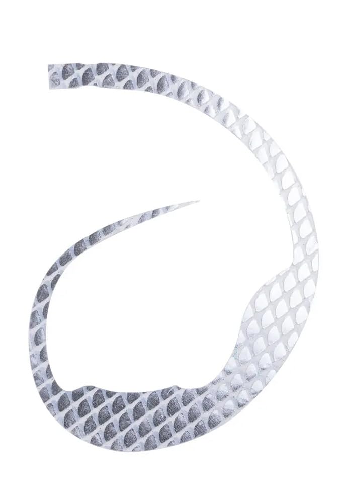 Start Magic Curly Silicone Necktie, #09 Silver Scale