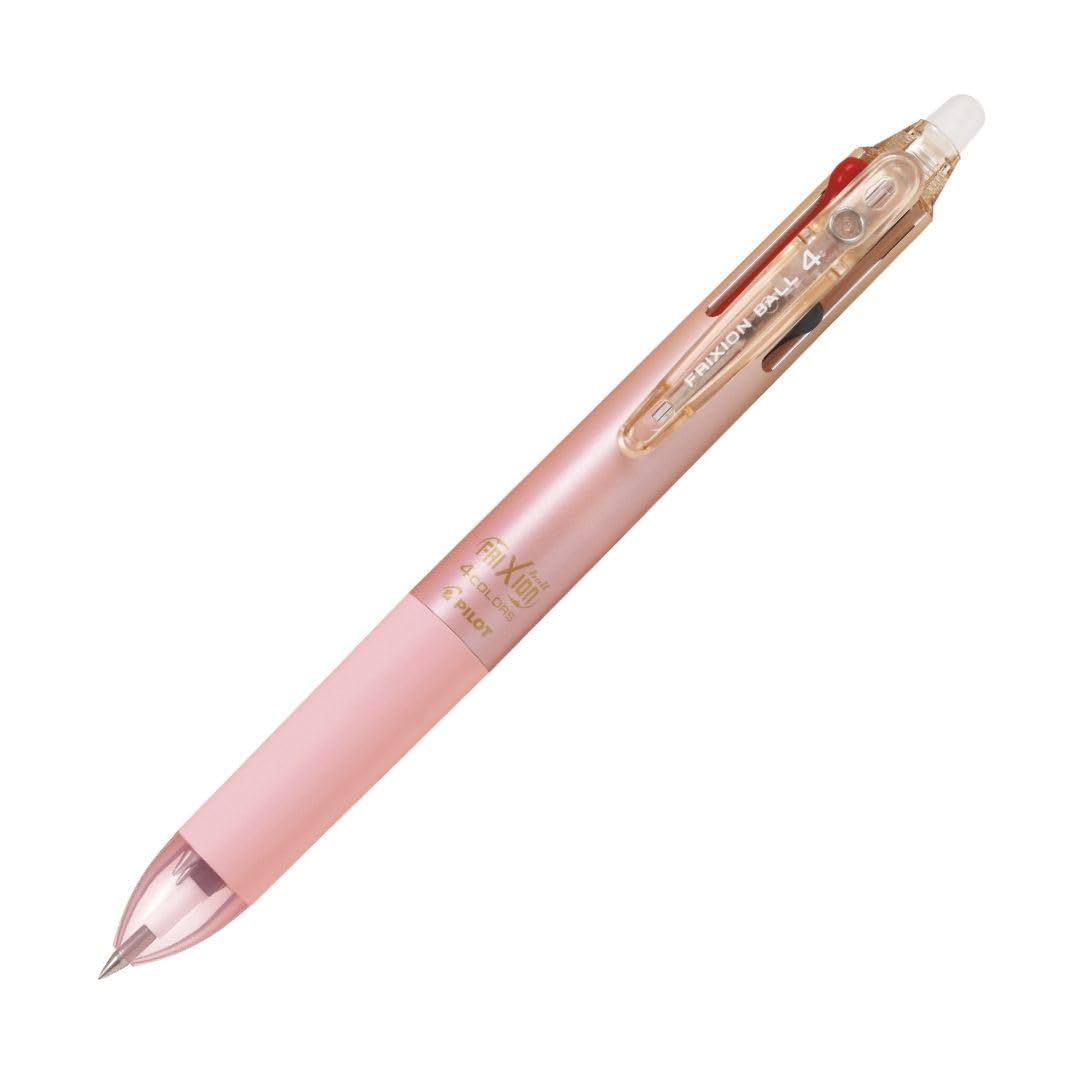 Pilot FriXion Ball 4, Erasable Ballpoint Pen, 4 Color Gel Ink Multi-Pen, 0.38mm, Gradient pink (LKFB-80UF-GRP)