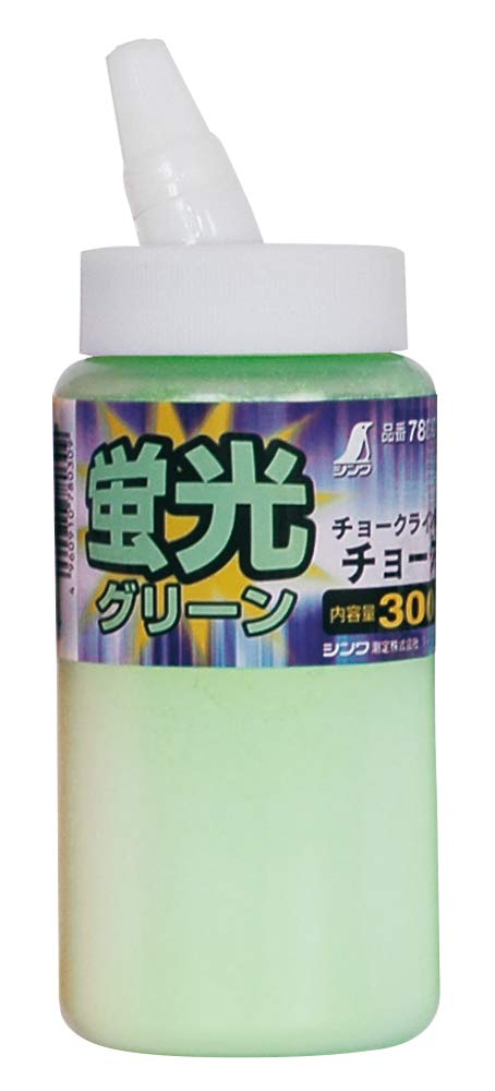 Shinwa Sokutei 78030 Choke for Line Chalk, Fluorescent Green, 10.6 oz (300 g)