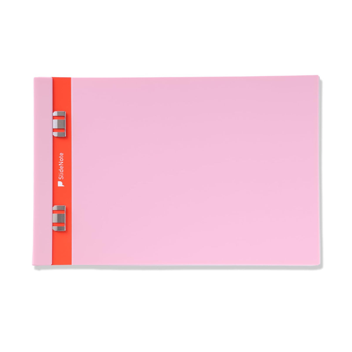 SlideNote SN3SA5Y-PaP Slide Notebook, A5 Horizontal, Pale Pink, PageBase New Sensation Binder, 360° Expandable, Made in Japan, One Touch, Punchless, Holds 30 Sheets of Copy Paper, Portable
