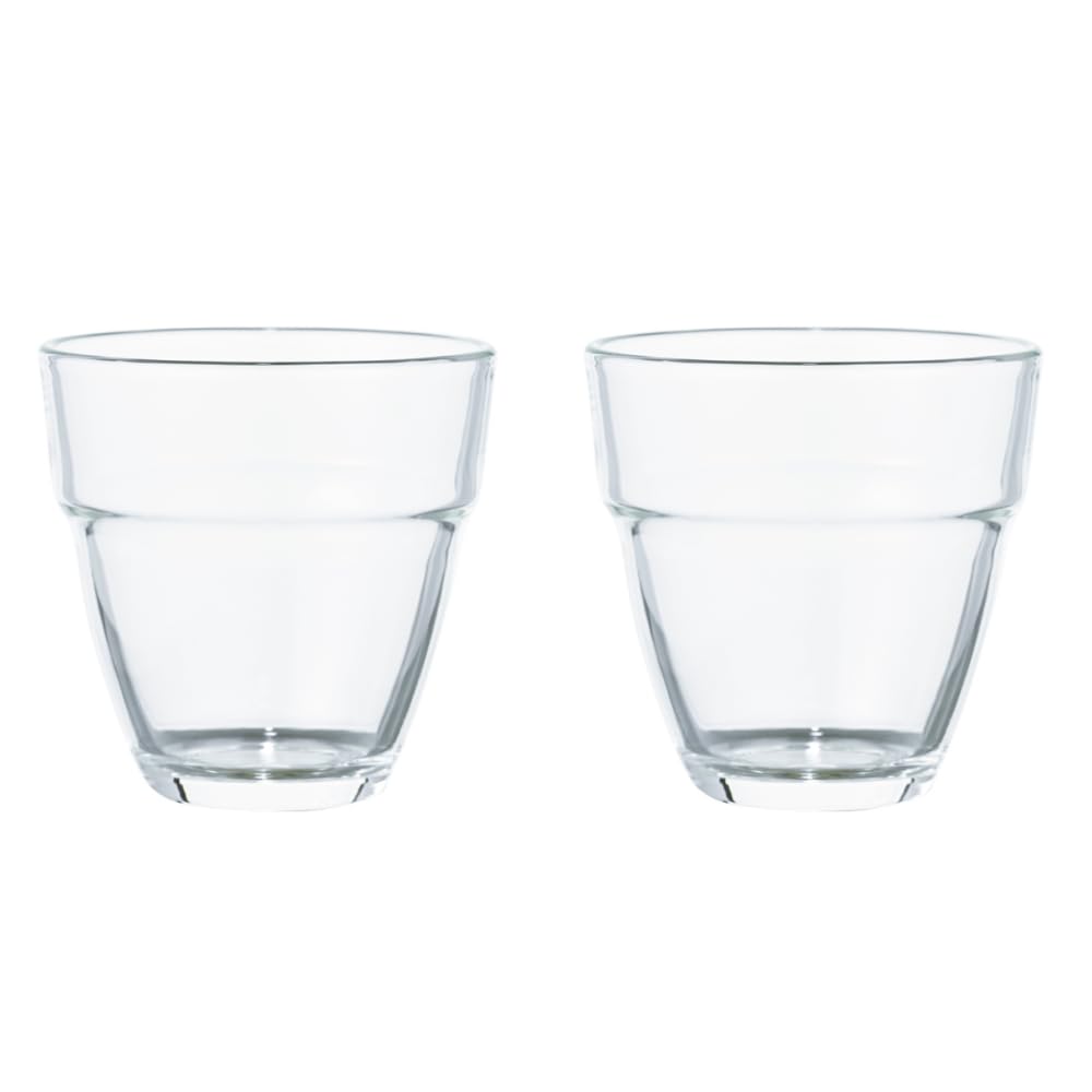 HARIO HSG-1624 Heat Resistant Stacking Glasses, Set of 2, 9.2 fl oz (260 ml) Heat-resistant Glass, Stackable, Microwave and Dishwasher Safe, Tea Cup, Made in Japan