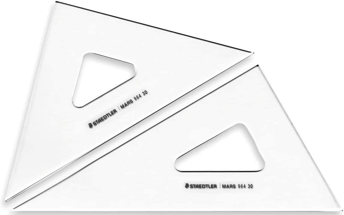 Staedtler 964 30 Triangular Ruler Drafting Set Mars 11.8 inches (30 cm)