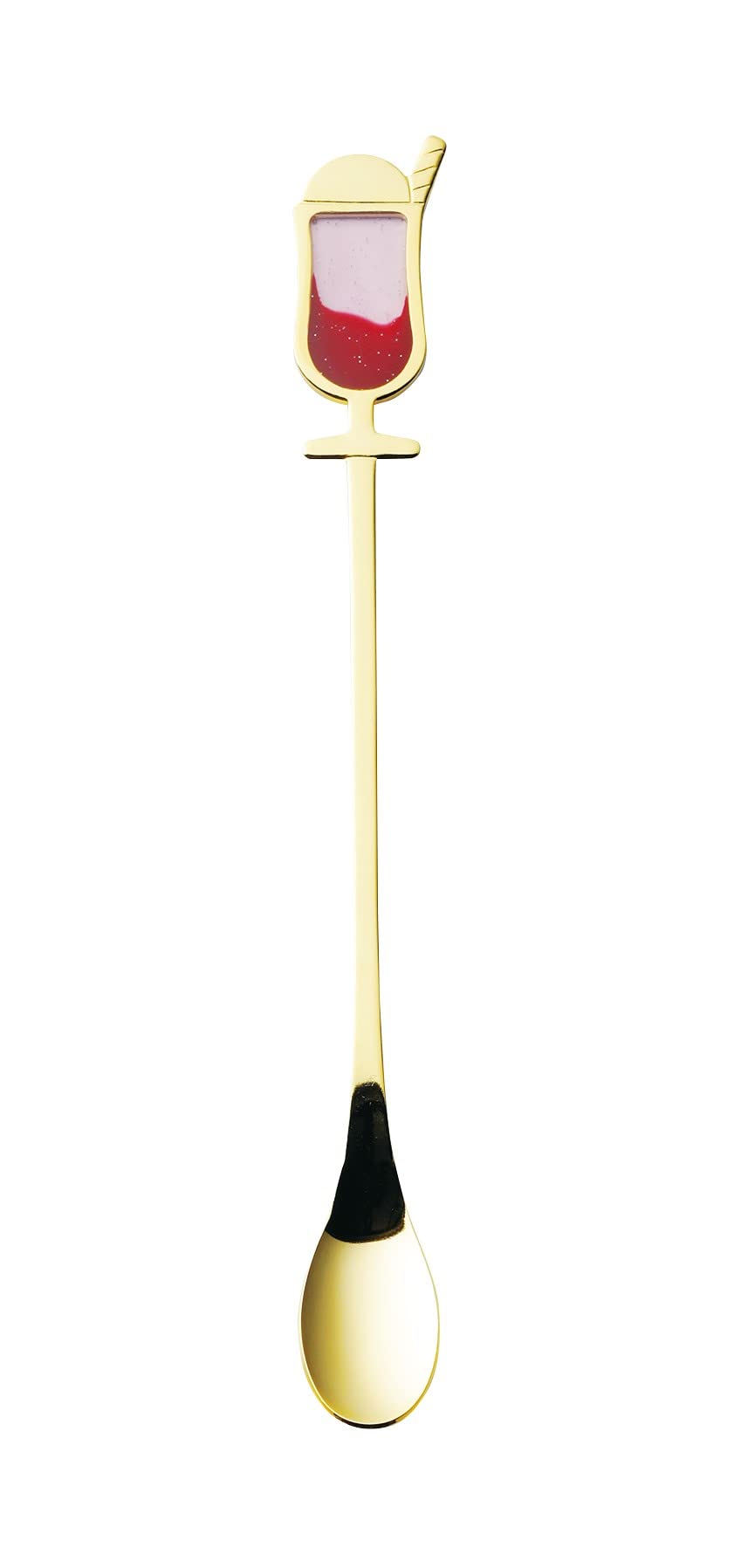 Takakuma Metal 008117 Spoon, Cream Soda Spoon, Strawberries, 7.3 inches (185 mm), Made in Japan
