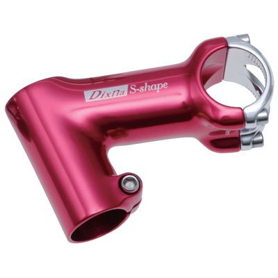 DIXNA V23P018 S-Shape Stem, Soft Red, 1.2 inches (31.8 mm), Stem Length: 3.1 inches (80 mm), Soft Red