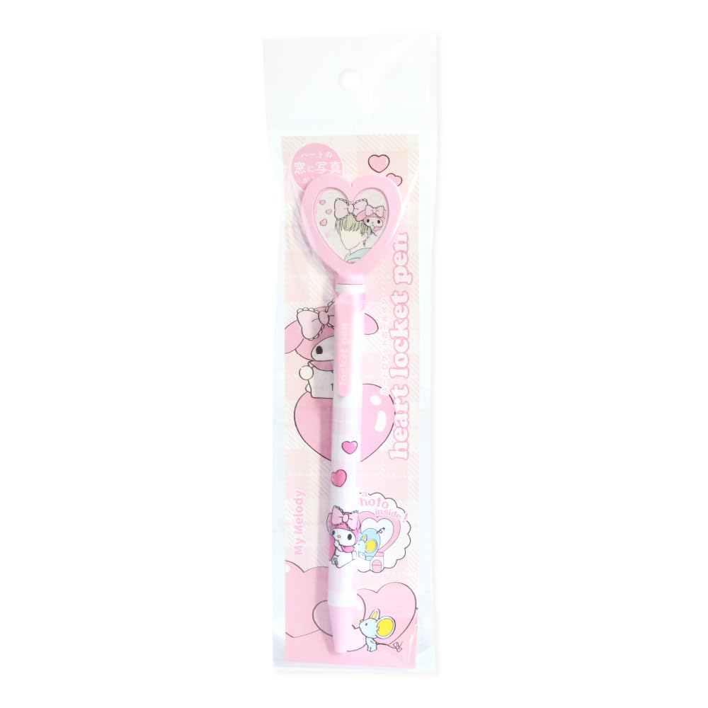 エポックケミカル Epoch Chemical Sanrio Oil Based Ballpoint Pen Heart Locket Ballpoint Pen, 0.7mm, My Melody 1330-0720