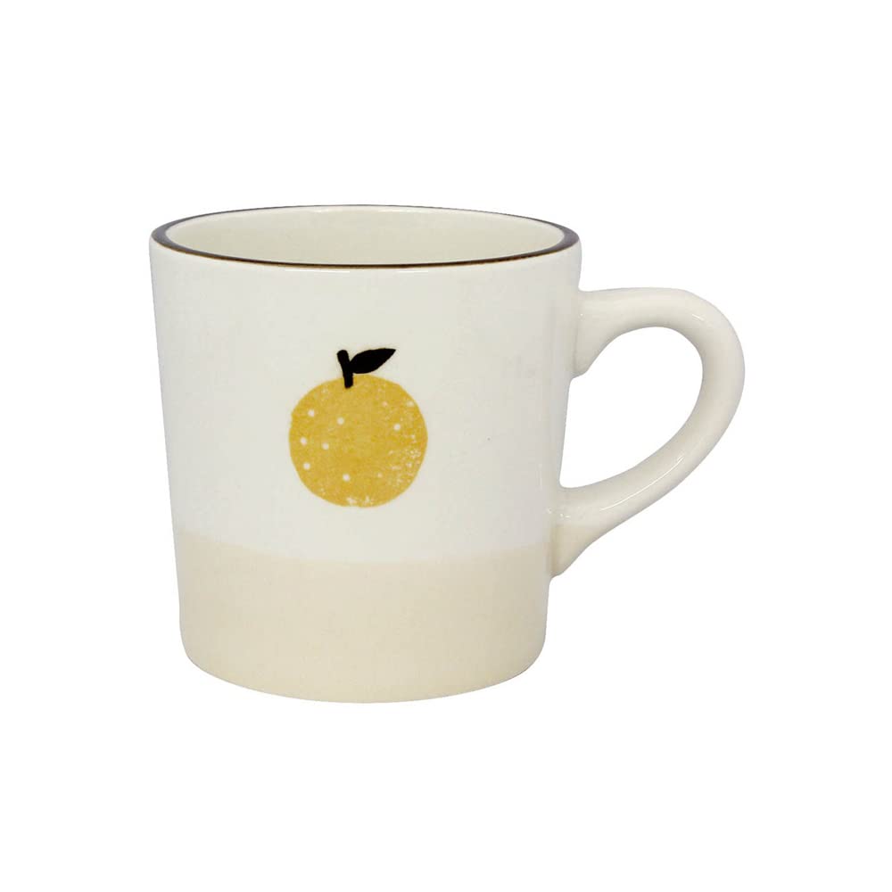 Izawa Corporation A Cup of Happiness. Minori Mug, Mikan Size: Approx. W 3.5 inches (8.9 cm), H 3.5 inches (8.9 cm), 114871