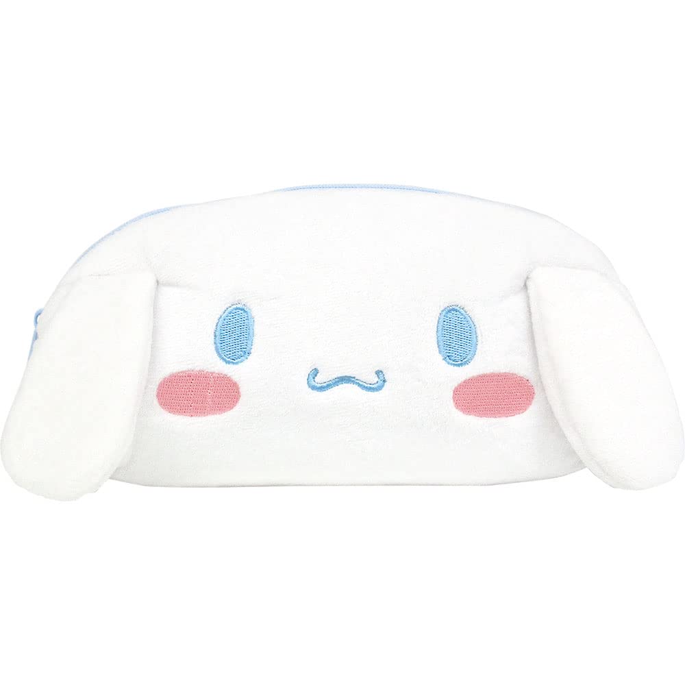 Tees Factory Sanrio SR-5540858CR Plush Face Pen Pouch, Cinnamoroll, H 3.8 x W 7.5 x D 2.0 inches (9.7 x 19 x 5 cm)
