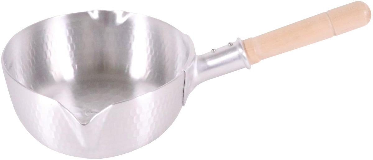 中尾アルミ製作所 Aluminum Hammered Pelican Yukihira Pot, 6.5 inches (16.5 cm)