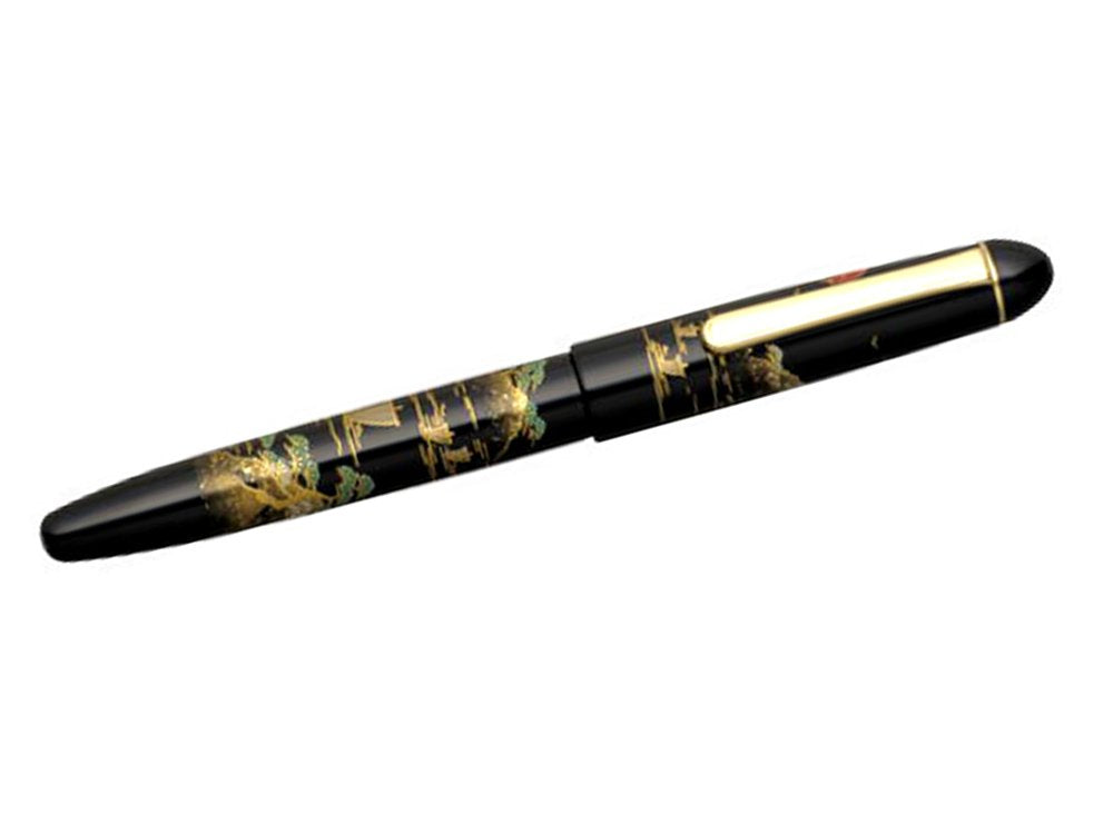 Platinum Urushi Maki-e Sansui Fountain Pen, Resin and urushi lacquer