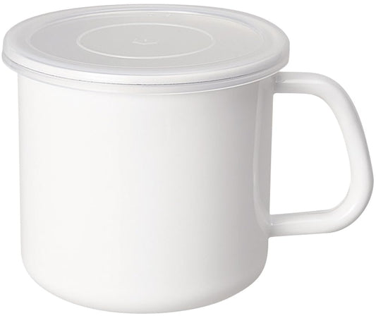 Nodahoro MS-12M White Series Storage Container with Handle, Stocker, Round S, Made in Japan