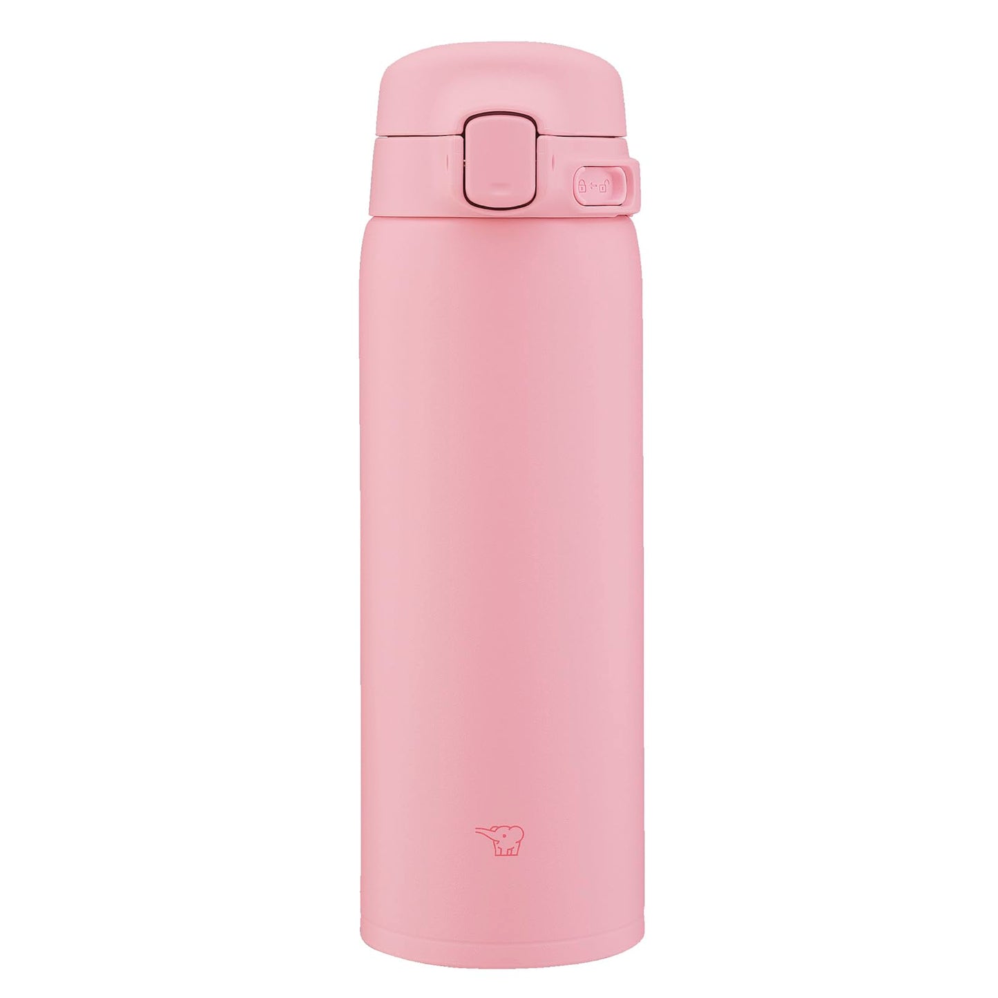Zojirushi SU-BA48-PM Water Bottle, 16.2 fl oz (480 ml), Easy to Clean, Dishwasher Safe, Seamless Stopper, Only 2 Pieces, Lightweight & Compact, Cold & Heat Retention, One-touch Mug, Bloom Pink