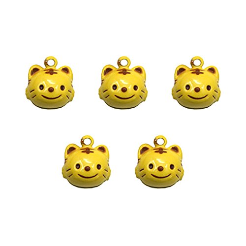 NBK CF62 Zodiac Bells, Face Type, Pack of 5, Tiger, Approx. 0.5 inches (13 mm)