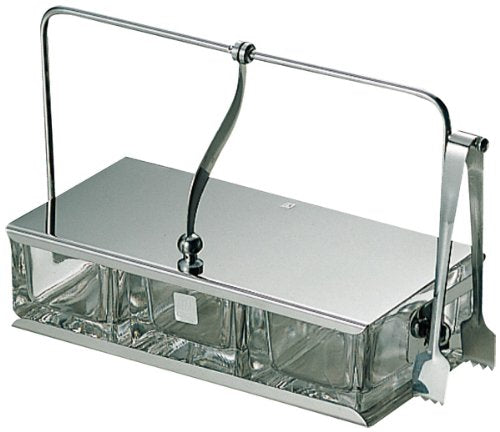 Condiment container (glass tangs and tongs) No.553