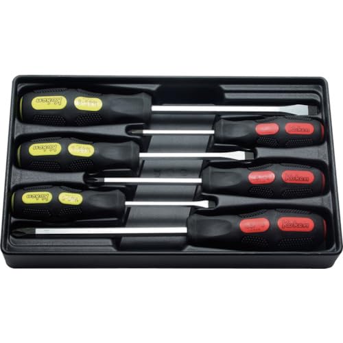 Ko-ken PK168PS/6 Screwdriver Set PH1-2-3/SL5-6-8 ABS Tray 6 pieces