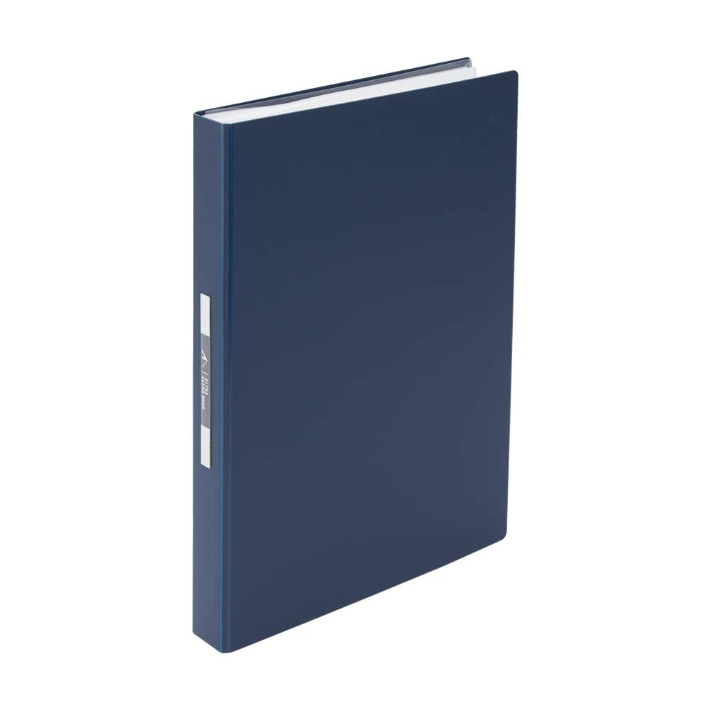 Lihit Lab N7753-11 ALTNA A4 Clear Book, 60 Pockets, Navy