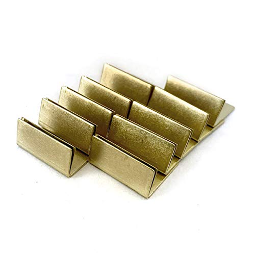 Brass Card Stand, Standard Size, Set of 10, Business Card, Postcard Holder, Made in Japan