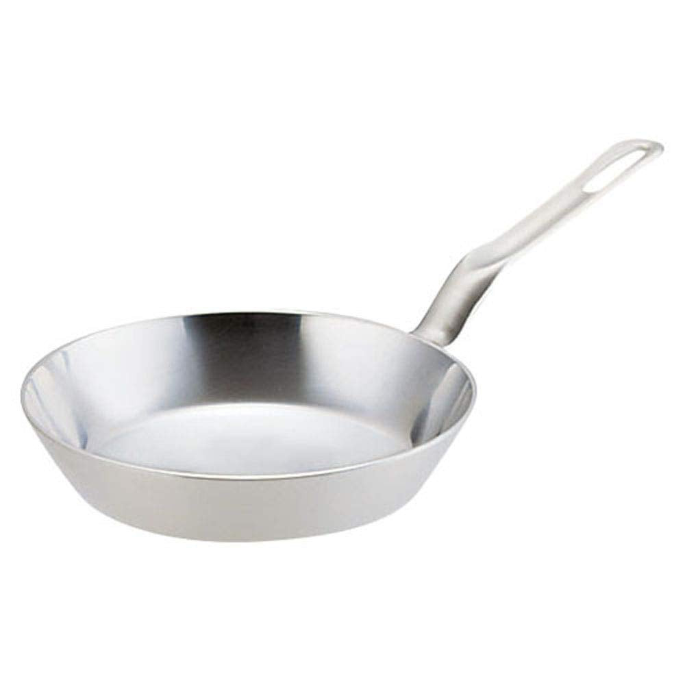 Endoshoji TKG AHLD6021 Frying Pan, 8.3 inches (21 cm), Stainless Steel, Induction Compatible, Rust Resistant, Hygienic, Bottom is 0.9 inches (2.3 mm), Single Layer Extra Thick Construction, Durable,