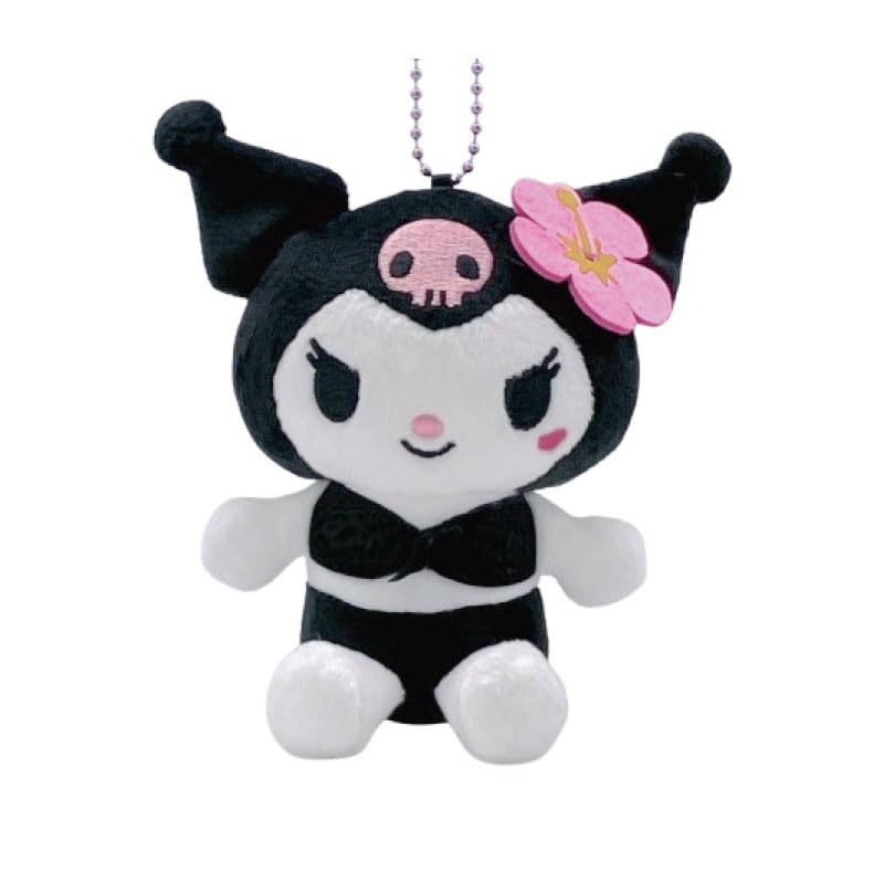 Nakajima Corporation My Melody Kromi Mascot Collection Kuromi Swimsuit 208293-25 H 11 x W 10 D 5 cm