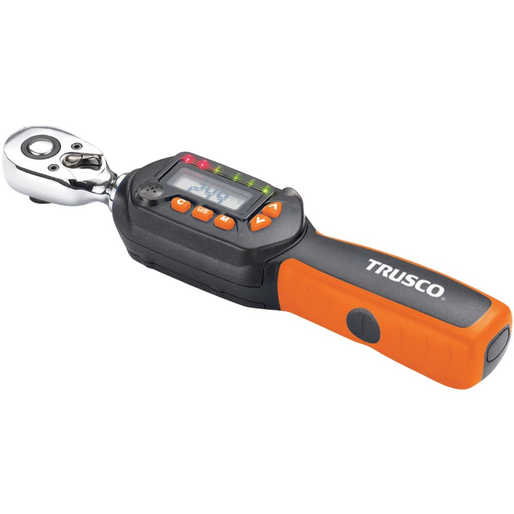 TRUSCO DTRS3-030C Ratchet Digital Torque Wrench, 0.4 inches (9.5 mm), Drive: 6-30 Nm
