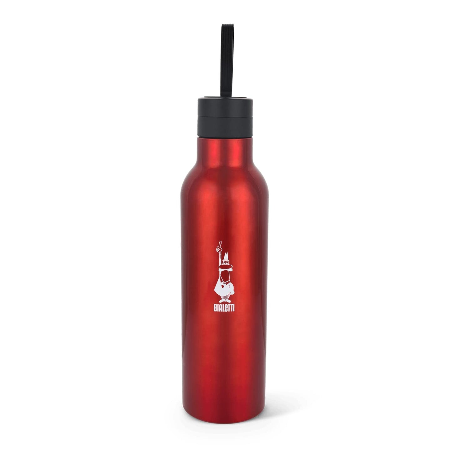 Bialetti - Stainless-steel Water Bottle 17oz: Double-Layered Vacuum Insulated, Keeps Drink Cold for 24 Hours and Hot for 12 Hours, Red