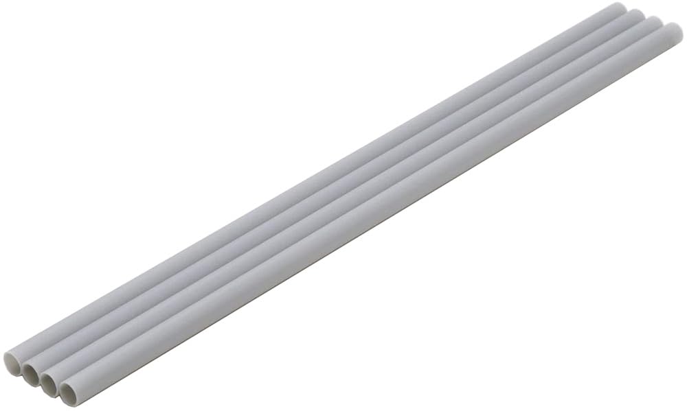 Wave Material Series OM-525 Plastic Pipe Gray Thin Outer Diameter 0.3 inches (7.0 mm), 4 Pieces, Hobby Material