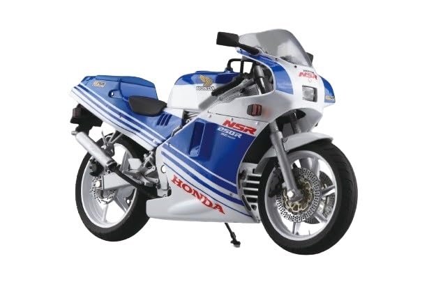 Aoshima Honda NSR250R ’88 Terra Blue Ross White 1:12 Scale Diecast Bike