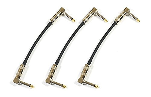 Cana of [Canare GS – 6 Black] 30 cm L – L Shape Patch Cable Set of 3