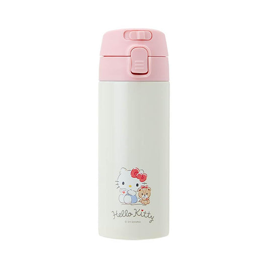 Sanrio 389030 Hello Kitty One-Touch Stainless Steel Bottle, Capacity: 12.5 fl oz (370 ml)