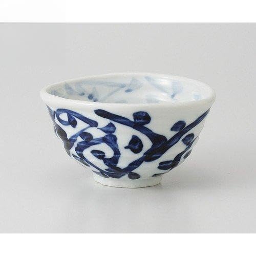 Set of 10 Octopus Arabesque, Variable Medium Rice Bowl (5.6 x 5.2 x 3.2 x 3.4 inches (14.2 x 13.2 x 8.7 cm), 11.6 oz (330 g), Multi-purpose Bowl, Japanese Tableware, Restaurants, Commercial Use,