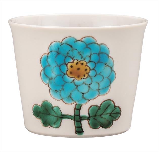 九谷焼いわたや(Kutaniyakiiwataya) Kutani Yaki Wataya Soba Boar Mouth/Flower Pattern Light Blue K9-416