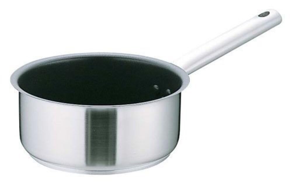 Endoshoji AKTD404 Murano Induction Teflon Select Single-Handed Shallow Pot, 9.4 inches (24 cm), No Lid, Induction Compatible, 18-8 Stainless Steel, Teflon Inner Surface Treatment