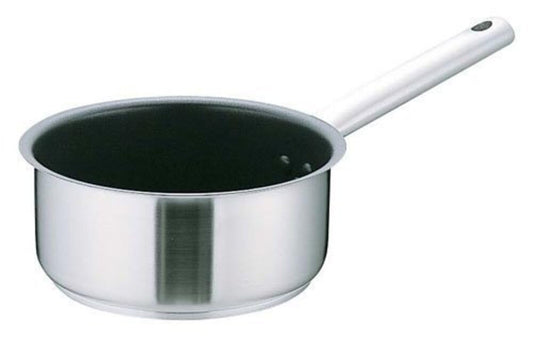 Endoshoji AKTD404 Murano Induction Teflon Select Single-Handed Shallow Pot, 9.4 inches (24 cm), No Lid, Induction Compatible, 18-8 Stainless Steel, Teflon Inner Surface Treatment