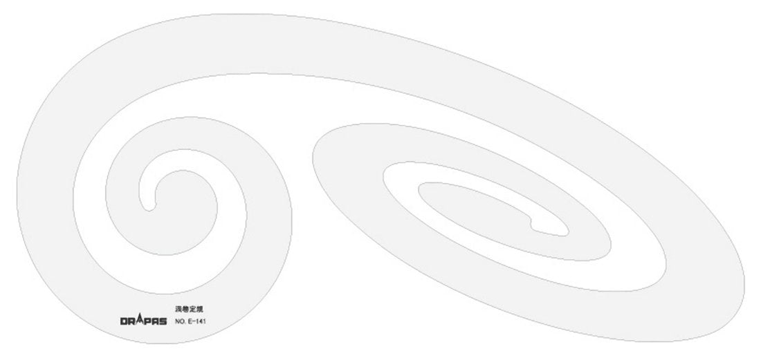 Gong pass template E141 spiral ruler 31141 (japan import) by Dorapasu