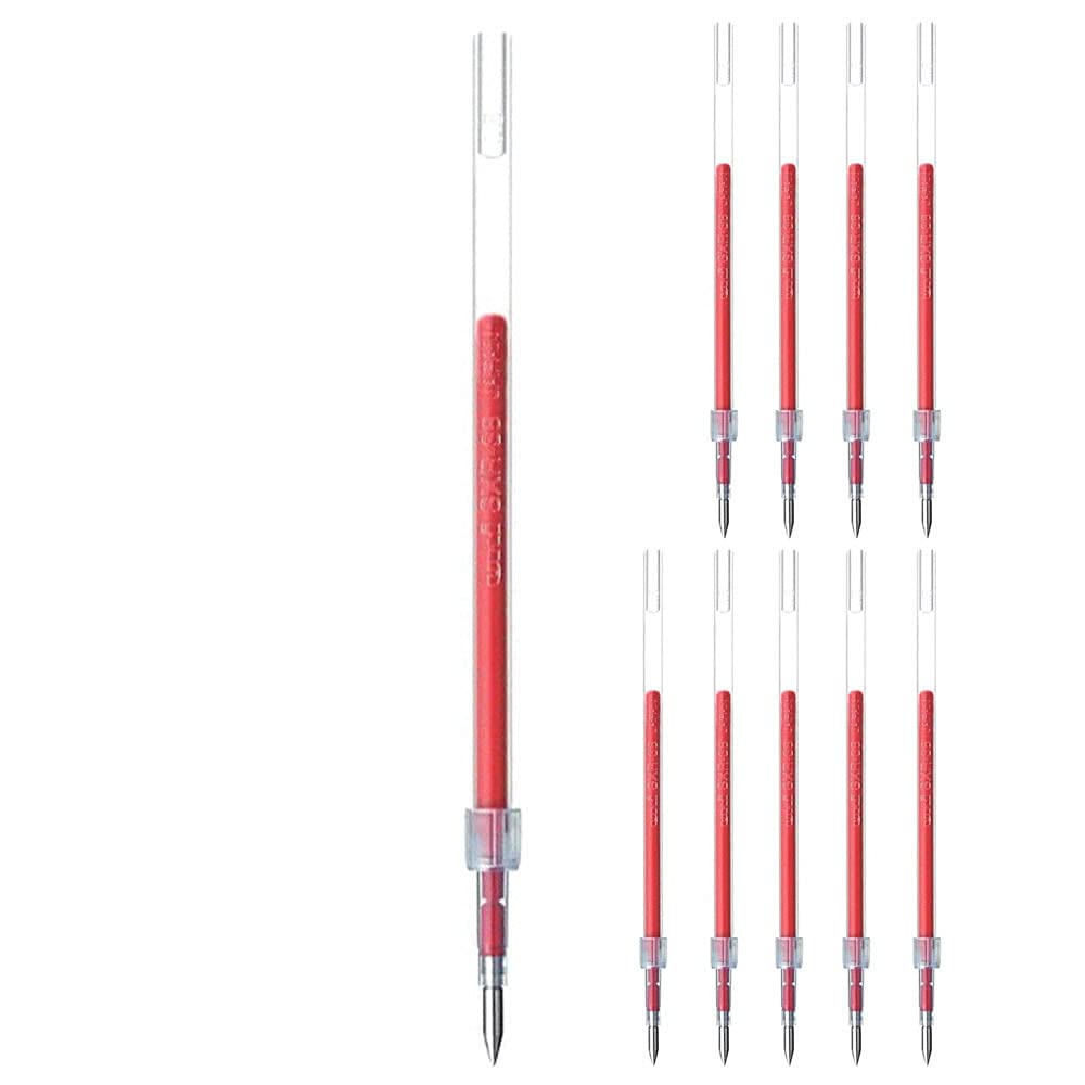 Uni SXR-7 jetstream knock ballpoint pen refill 0.38 mm - Red Ink 10 set