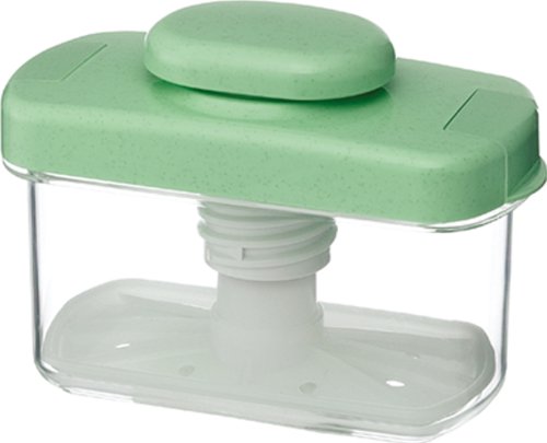 Risu S-10 Instant Pickle Container, Square, Green, 28.1 fl oz (840 ml), High Pet, Recipe Included, Made in Japan