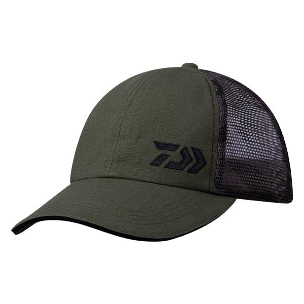 Daiwa DC-7023 Camouflage Half Mesh Cap, Khaki, One Size Fits Most
