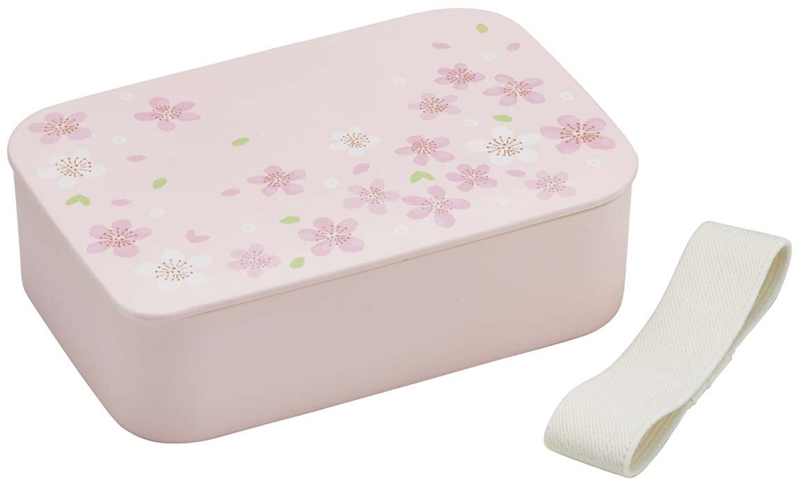 Skater NLP5-A 1-Tier Lunch Box, 16.9 fl oz (500 ml), Cores and Belt, Cherry Blossom, Made in Japan