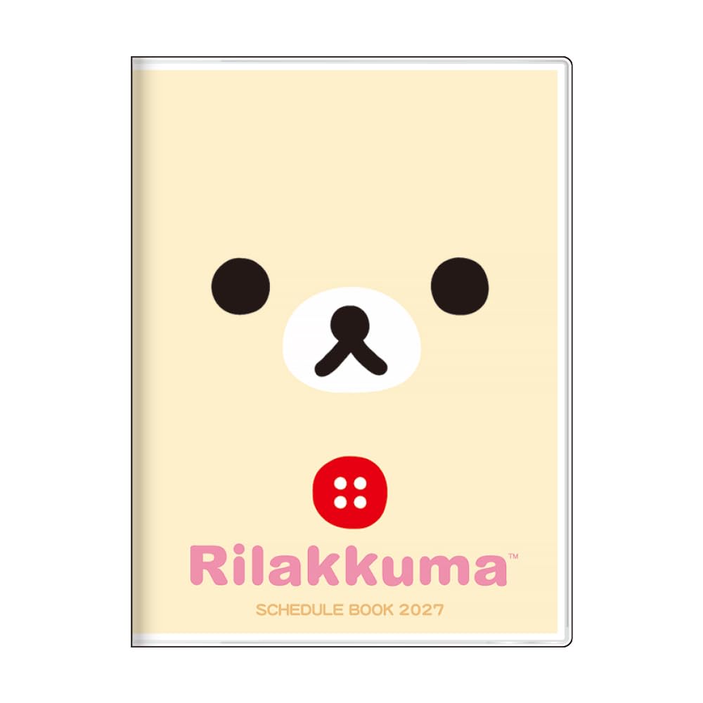 Sunstar Stationery S2960028 Rilakkuma San-X Goods Character Notebook 2027 Monthly A6 Face Korilakkuma