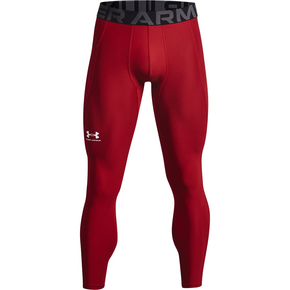 Under Armour Men's HeatGear Armour Leggings, Flawless (834)/White, Medium