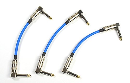 Cana of [Canare GS – 6 Blue] 15 cm L – L Shape Patch Cable Set of 3